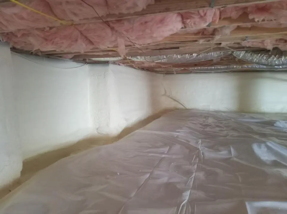 Crawl space encapsulation with closed-cell spray foam for Roof Leak Repair in Wenatchee